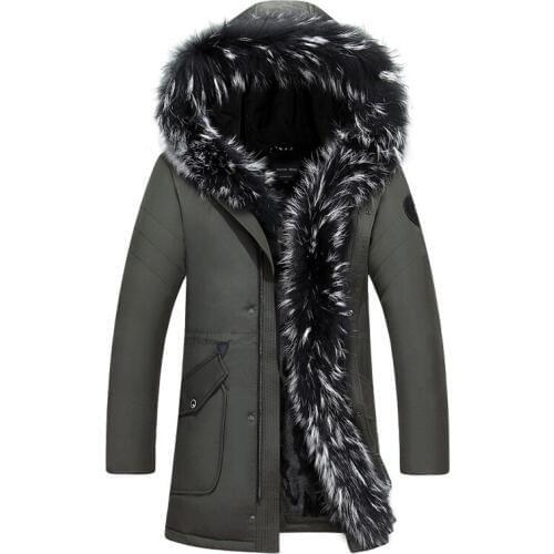 Brand 2020 Winter New Mens Long Down Jacket Hooded Thick Warm Coat White Duck Down Jacket Plus Size 4XL 5XL