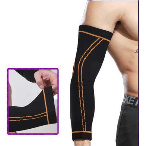 1Pair Tennis Elbow Support Pads Nylon Cold-proof Elbow Support Keep Arms Warm Basketball Cycling Elbow Compression Brace Sleeves