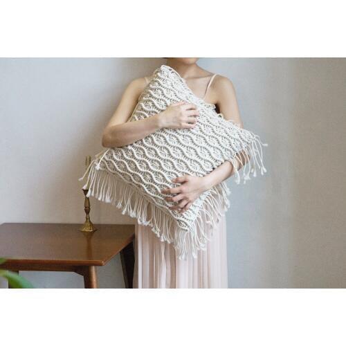 New Hand-woven Bohemia Creative Pillow Coussin Round Chair Seat Cushion Kid Kussens Sofa Throw Pillow Almofadas Cojines tassel