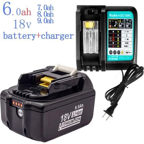 Suitable For / Makita18V6.0Ah Portable 18650 Power Rechargeable Lithium Battery / Compatible With a Variety Of BL1840, BL1850, B