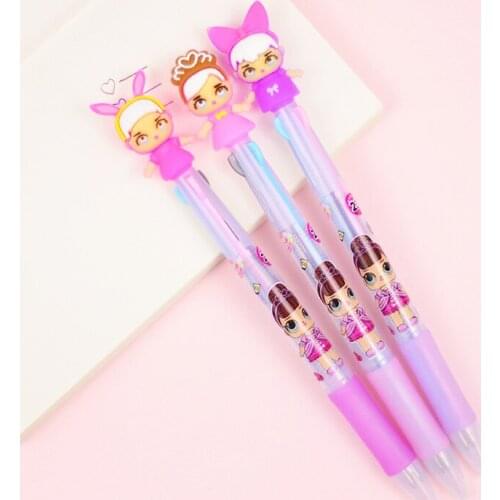 36 pcs/lot 3 Colors Surprise Doll Ballpoint Pen Cute Ball Pen For Kid Gift Material office school writing supplies