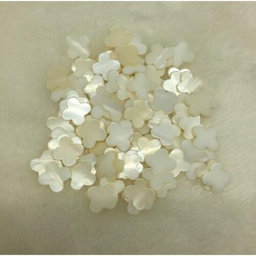 Sadafu Wholesale AAAAA grade 10*10mm-22*22mm Four Leaf Clover White Natural MOP Shell Slice