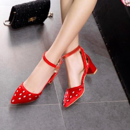 Big Size 11 12 13 14 15 16 17 high heels sandals women shoes woman summer ladies One-word buckle sandals lady