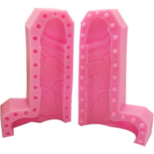 Silicone Mold Soap 3D Adult Mold Cake Decoration with Chocolate Resin Plaster Candle Sexy Male Penis Male Organs Pink