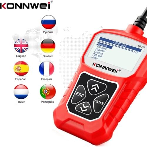 OBD2 Scanner Professional KW310 Automotive OBDII Diagnostic Scanner Tools Gas Diesel Analyzer Anto Scanner Engine Code Reader