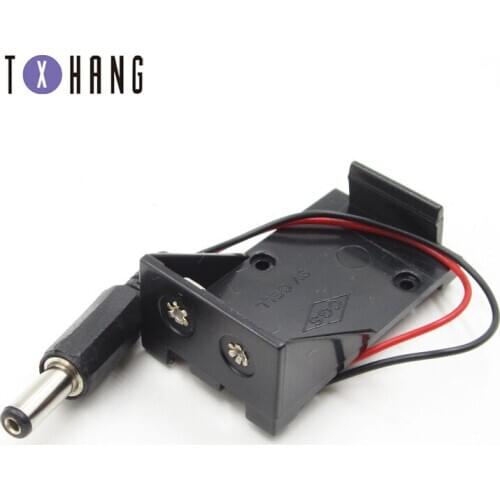 Brand new 1 9V battery box PC cable plug 5.5 * 2.1mm diy electronics tantalum capacitor compatible board diy electronics