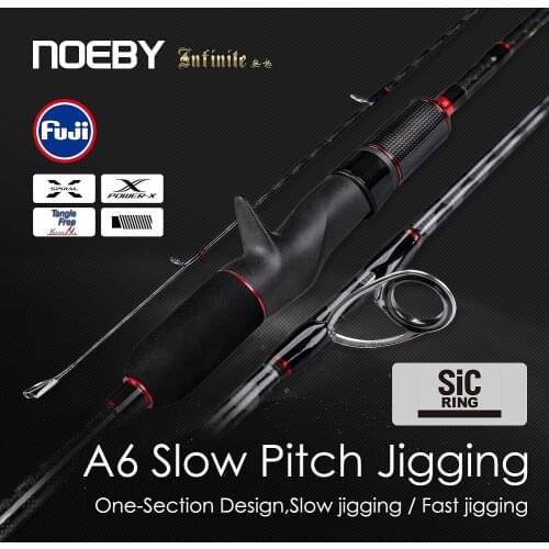 NOEBY Inifite A6 Slow Fast Jigging Fishing Rod 1.91m 1.96m 1 Section ML M MH Spinning Casting FUJI SIC Guide for Sea Fishing Rod