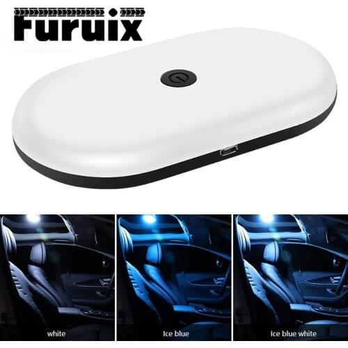 Car Interior LED Reading Light Auto USB Charging Roof Magnet Auto Day Light Trunk Dome Vehicle Indoor Ceiling Lamp Rechargeable