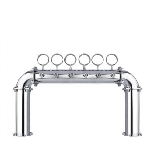 Silver color U shape beer selling tower with LED lights units