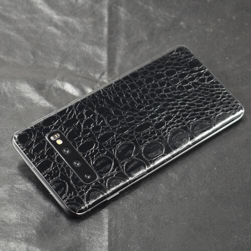 Crocodile Camo Grain Leather Film Wrap Skin Back Sticker For SAMSUNG Galaxy S10 Plus S10e S9+ S8 S7 Edge A750 A8S A9S Note 9 8 5