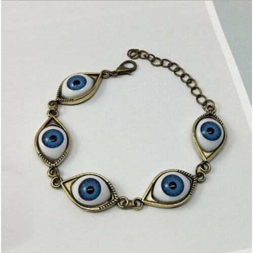 Fashion Angel Demon Eye Bracelet for Women Vintage Goth Punk Devil Eye Charms Bracelets 2021 Jewelry Geometric Metal Bracelet