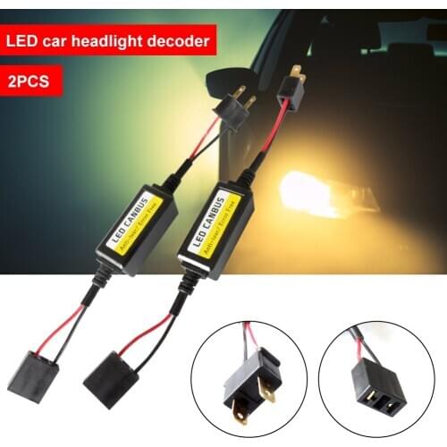 2pcs H7 LED Headlight Decoder Canbus Anti-Flicker Harness Bulbs Resistor Decoder Error Free Car Supplies For Dropshipping