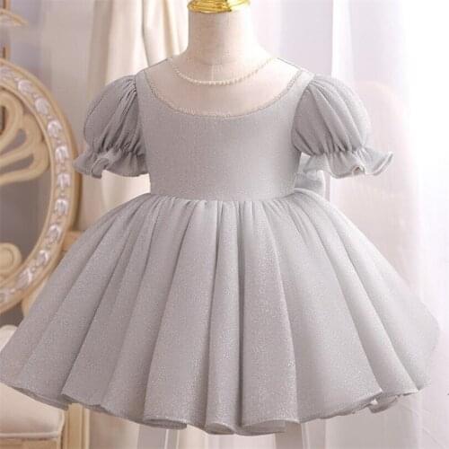 1st Birthday Party Baptism Baby Girls Dress Party And Wedding Pearl Princess Kids Dresses For Girls Toddler Teenager Ball Gown
