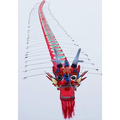 Free shipping high quality large chinese dragon kite can fly with handle line traditional kite octopus gold fish outdoor toys