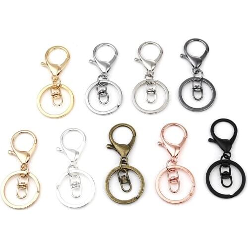 1Packet ( 5 PCs/Packet) Doreen Beads Punk Style Keychain Keyring Circle Ring Infinity Symbol DIY Jewelry Making 70mm x 30mm