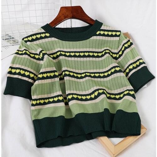 CANClO Women's Knitted T-shirts