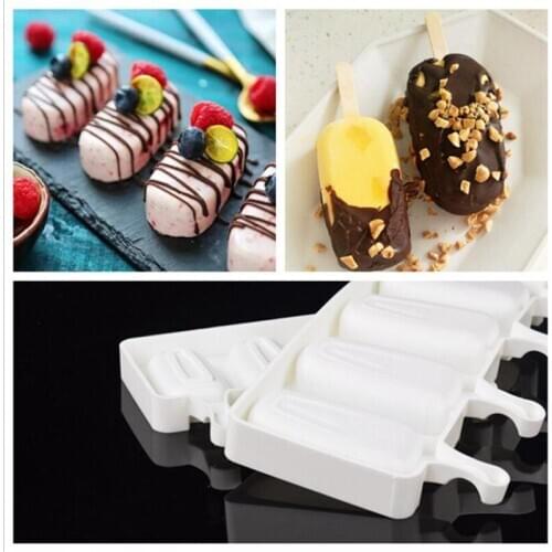 Homemade Food Grade Silicone Ice Cream Molds Ice lolly Moulds Freeze DIY Ice Cream Mold Homemade Popsicle