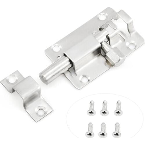 Door Lock Slide Bolt for Bathroom, Toilet, Shed, Bedroom, Furniture Catch Latch Easy Fit