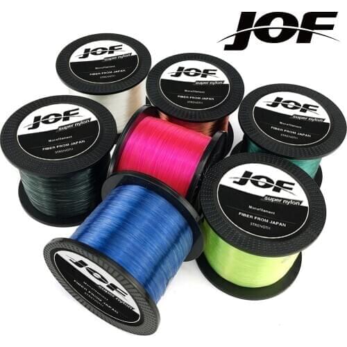 JOF 1000M Nylon Fishing Line Super Strong Monofilament Saltwater Fishing Line For Carp Fishing