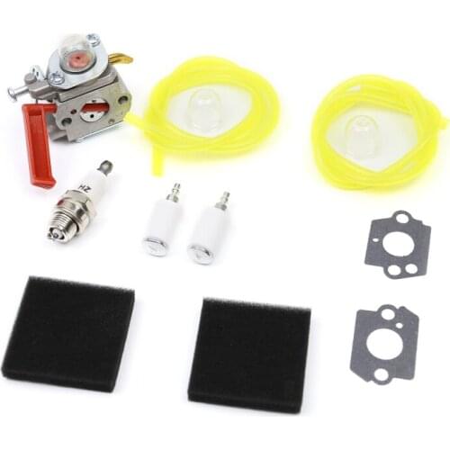Carburetor Kit for Homelite UT-20749 UT-20758 UT-20769 UT-20750 UP08713 Zama C1U-H47 Fuel Line Filter Primer Bulb Parts