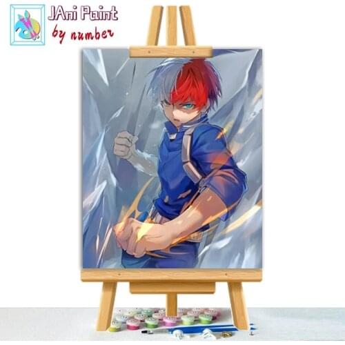 Man with dyed hair Picture DIY Anime Canvas For Drawing Coloring Paint By Numbers For Adults Home decor