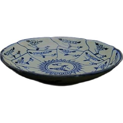 China Jingdezhen antique late Qing blue and white plate porcelain