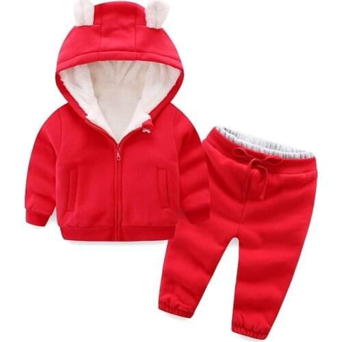 Girls clothing sets warm winter suit thicken clothing sets children hoodies set kids clothes set children boys christmas outfits