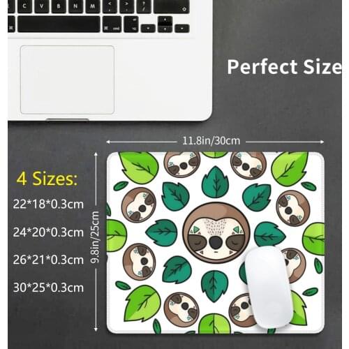 Mandala Sloth Mouse Pad DIY Print Mandala Sloth Perezoso Lazy Cute Kawaii Man Girl Vector Geek Ethnic