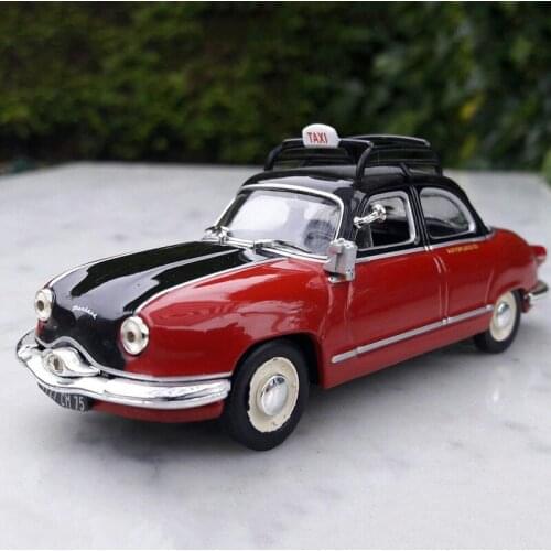 Diecast 1:43 Scale Simulation Alloy Metal Classic Vintage Panhard Paris 1953 cab Taxi Car Model Vehicles Toy ornaments display