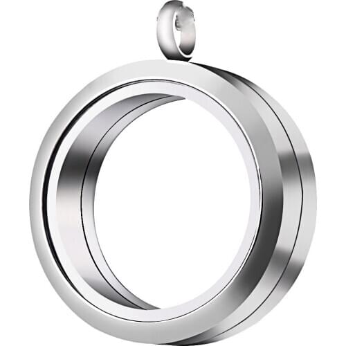 1pc Good Quality 30*30*10.5mm Screw Stainless Steel Glass Locket Magnetic Open Pendant for Necklace