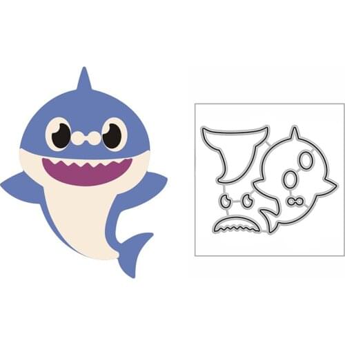New Little Spectacled Shark Craft Embossing Mold 2021 Metal Cutting Dies for DIY Decor Scrapbooking Album Card Making No Stamps