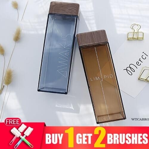 My 500ML kitchen items Cute Water Bottle Bpa Free For Bottled Water Square Sports Portable Reusbale Waterbottle Shaker Bottles