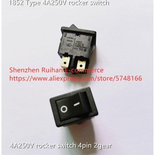 Original new 100% 1852 Type 4A250V rocker switch 4pin 2 gear