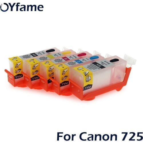 OYfame PGI-725 CLI726 Refillable ink cartridge With ARC chip for Canon PIXMA IP4870 IP4970 IX6560 MG5170 MG5270 MG5370 MX886