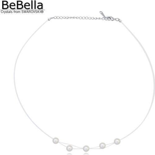 BeBella New style ball shape pearl pendant necklaces made with Swarovski Elements for girlfriend&party gifts in