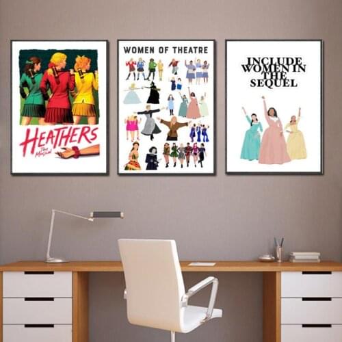Feminist Poster Cartoon Modern Women Inspiring Quotes Girl Power Figure Canvas Painting Home Decor for Living Room Girl Bedroom