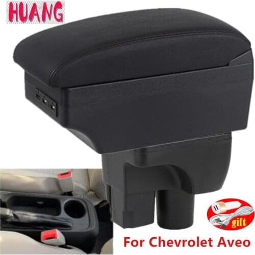 For Chevrolet Aveo armrest box For Chevrolet Aveo central Store content box with decoration products USB interfac