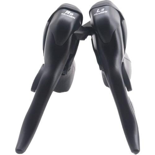 Micronew Double Triple 2/3X8 Speed Shifter Bicycle Dual Control Levers Road Bike Shift Lever Derailleur for Shimano 8 speeds
