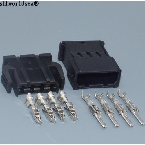 Shhworldsea 4 Pin 2.8mm Female male Auto Connector With Terminals For VW Clamp Car Connector 893971634 893971994