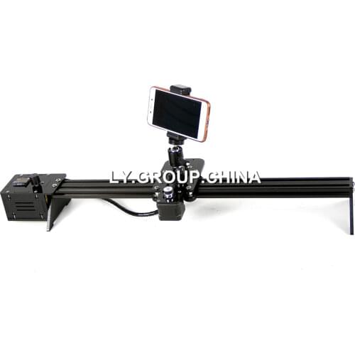 Disassembled Auto-Aluminum slide rail Camera slider with dual 42mm stepper motors speed angle function LCD programmable 600MM
