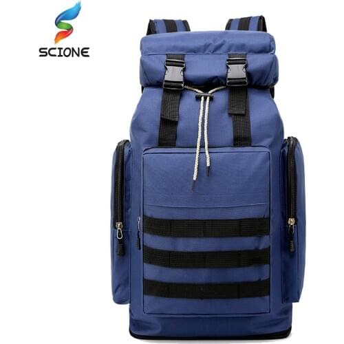 Sports Hiking Backpack Bag Nylon Travelling Knapsack Bottom Zip Pocket Hunting Rucksack Large Travel Sports Bags Mochila XA7Y