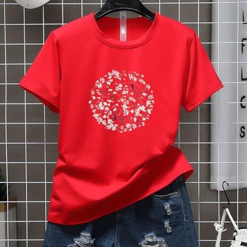 Unique Art Paintings Print College Couple Tops Sweet Women Summer Casual Short Sleeve Tees Trend Unisex Harajuku T-Shirt