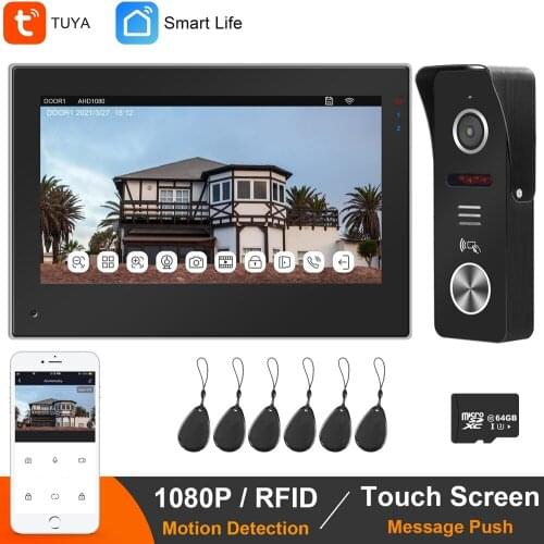 NEW Wireless Video Door Phone WiFi Video Intercom System 7Inch Monitor 2MP IR Doorbell With Motion Detection Intercom Door Phone