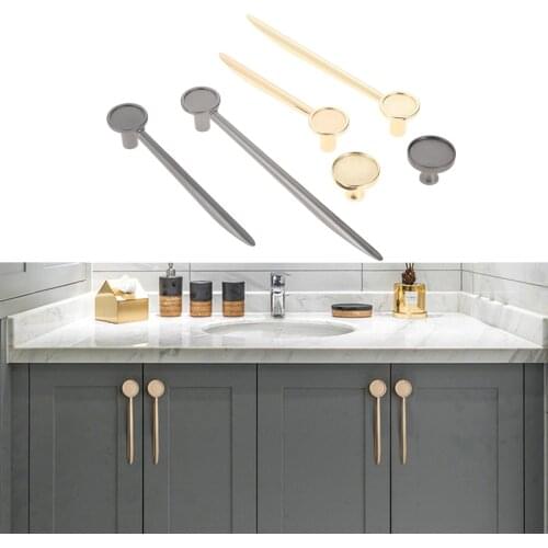 1 PC Zinc Alloy Kitchen Handles Drawer Knobs Pulls 96/128MM Gold Cabinet Knobs and Handles Furniture Handle Hardware Home Decor