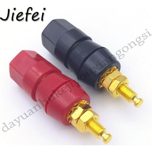 10-100Pcs New Gold Plated High Current Junction Column Power Supply 4MM Terminal Banana Plug Speaker Plug