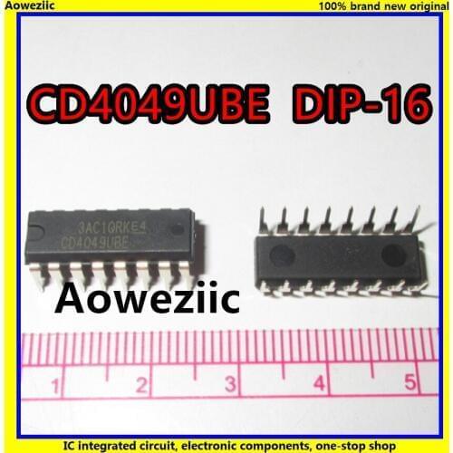 10Pcs/Lot CD4049UBE CD4049 4049 DIP-16 CMOS Hex Buffer Converters IC New Original Product