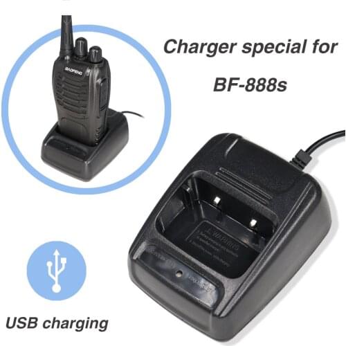 100% Original Baofeng BF-888S USB Charger Li-ion Battery Charger Input 5V 1A For Walkie Talkie BF 888S bf888S Two Way Radio