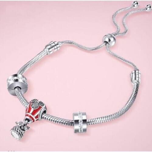 2019 NEW 100% 925 Sterling Silver Classic 90th Anniversary Love Balloon Gift Bracelet Set Limited Exclusive Manufacturer Sales