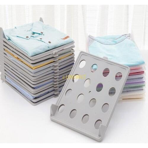 50pcs Creativity can be stacked plate file storage rack clothing folding organizer combo finishing racks stacked clothes tools#2