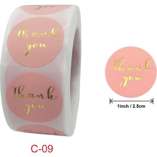 500pcs Paper Label Stickers Gold Thank You Sticker Handnade Cosmetic for Lip Gloss DIY Business Packaging Sticker